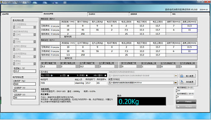 Linear Motor Test System Motor Load Testing Equipment For Force Voltage Current 1